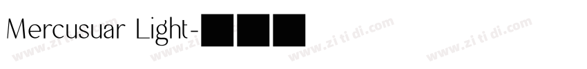 Mercusuar Light字体转换